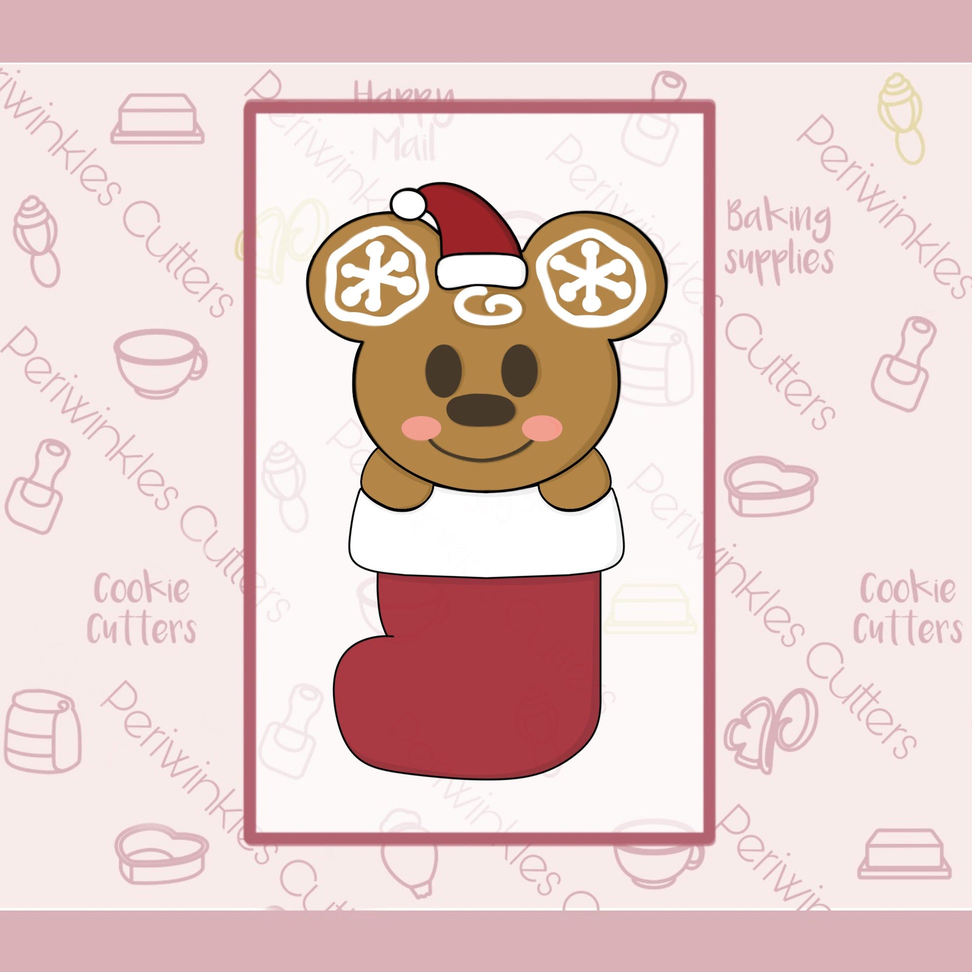 Gingerbread Mouse Set of 2 Cookie Cutter - Periwinkles Cutters