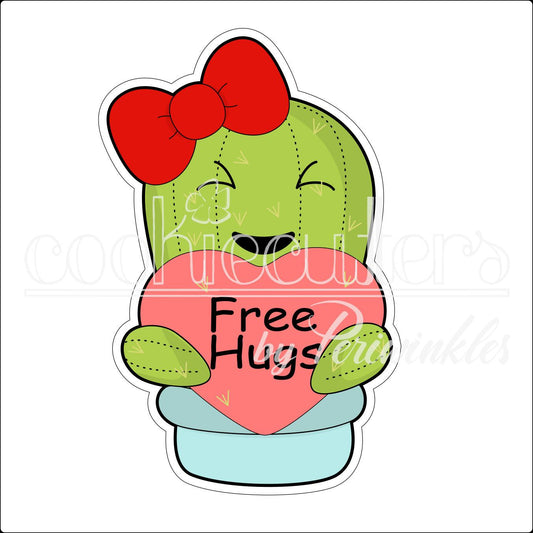 Girl Love Cactus Cookie Cutter - Periwinkles Cutters