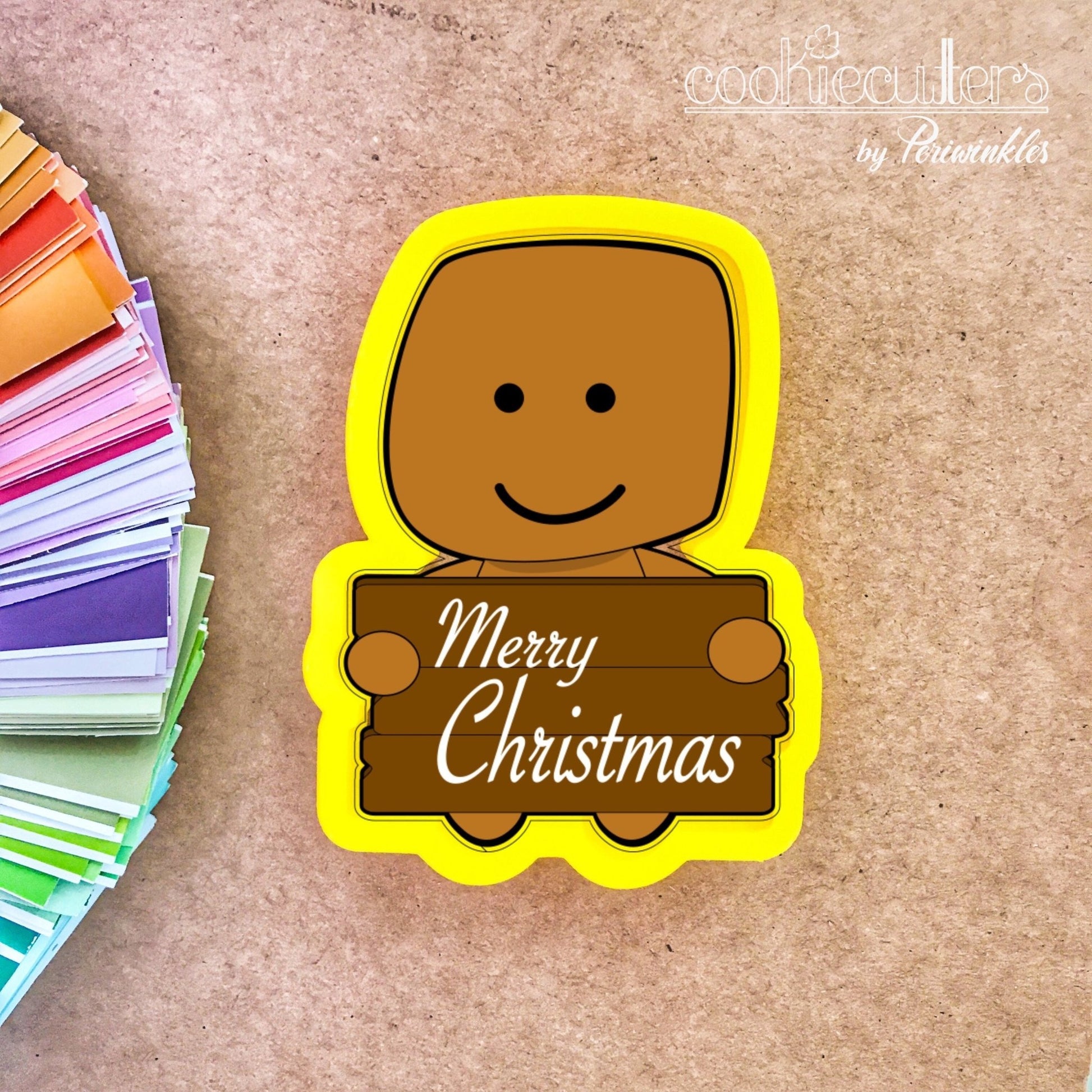 Girly and Boy Gingerbread with Plaque Cookie Cutters - Periwinkles Cutters