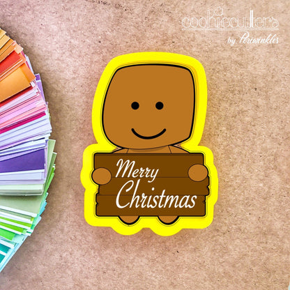 Girly and Boy Gingerbread with Plaque Cookie Cutters - Periwinkles Cutters