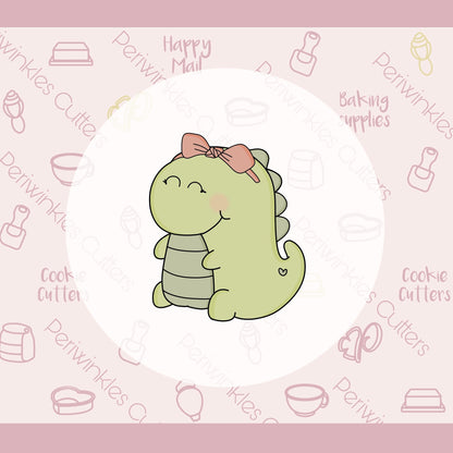 Girly Dino Cookie Cutter - Periwinkles Cutters