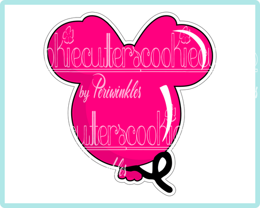 Girly Mouse Balloon Cookie Cutter - Periwinkles Cutters