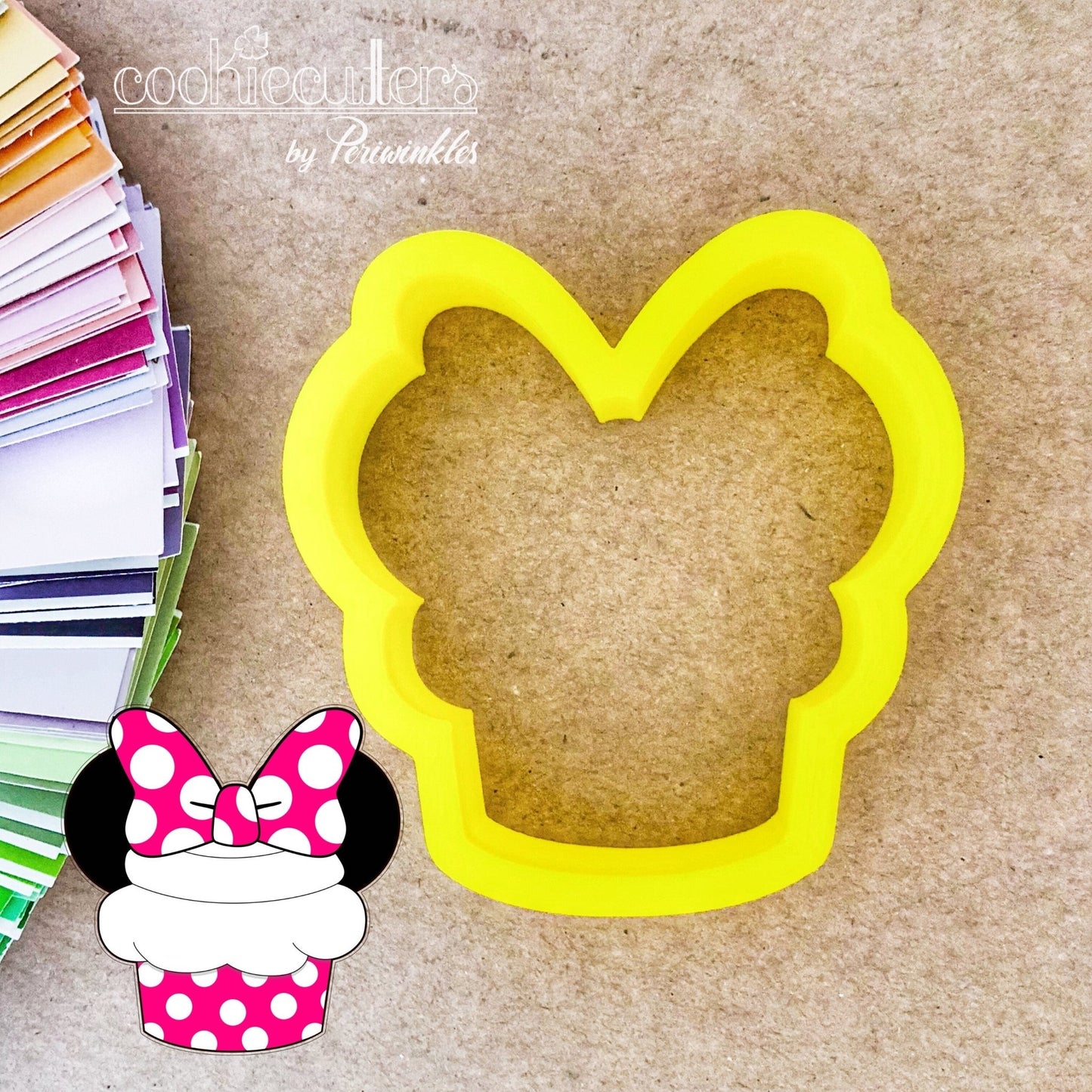Girly Mouse Cupcake Cookie Cutter - Periwinkles Cutters