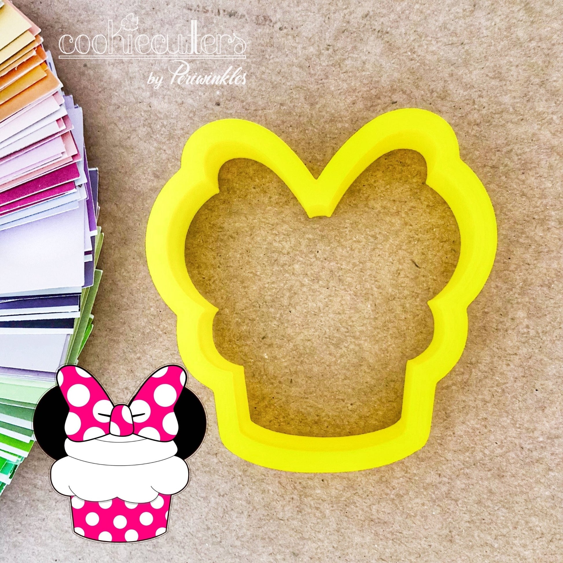 Girly Mouse Cupcake Cookie Cutter - Periwinkles Cutters