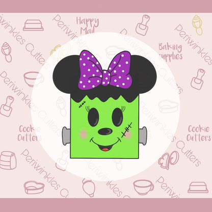 Girly Mouse Ears Franke Cookie Cutter - Periwinkles Cutters