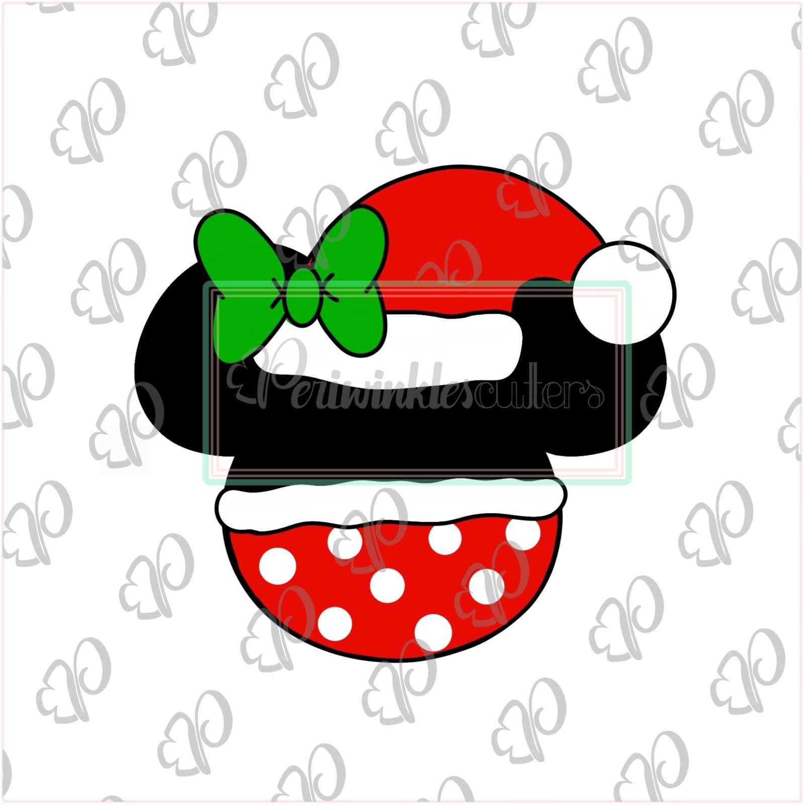 Girly Mouse Santa Hat Cookie Cutter - Periwinkles Cutters