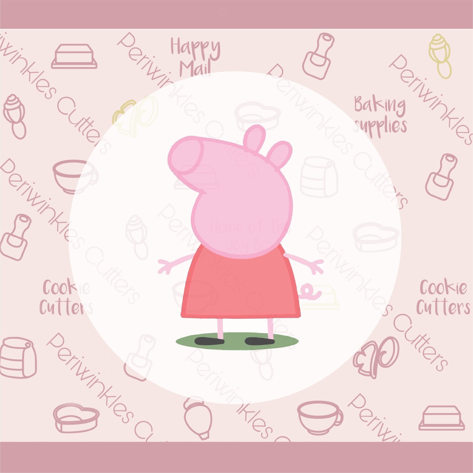 Girly Pig Cookie Cutter - Periwinkles Cutters