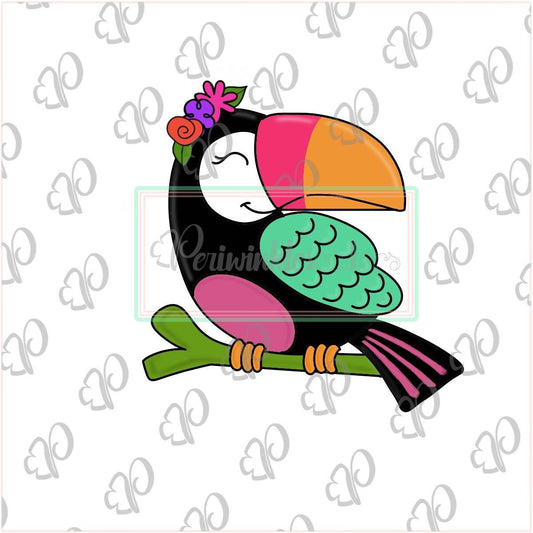Girly Toucan Cookie Cutter - Periwinkles Cutters