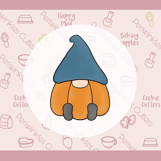 Gnome Pumpkin Cookie Cutter - Periwinkles Cutters