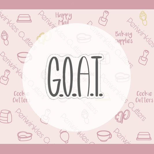 GOAT Plaque Cookie Cutter - Periwinkles Cutters