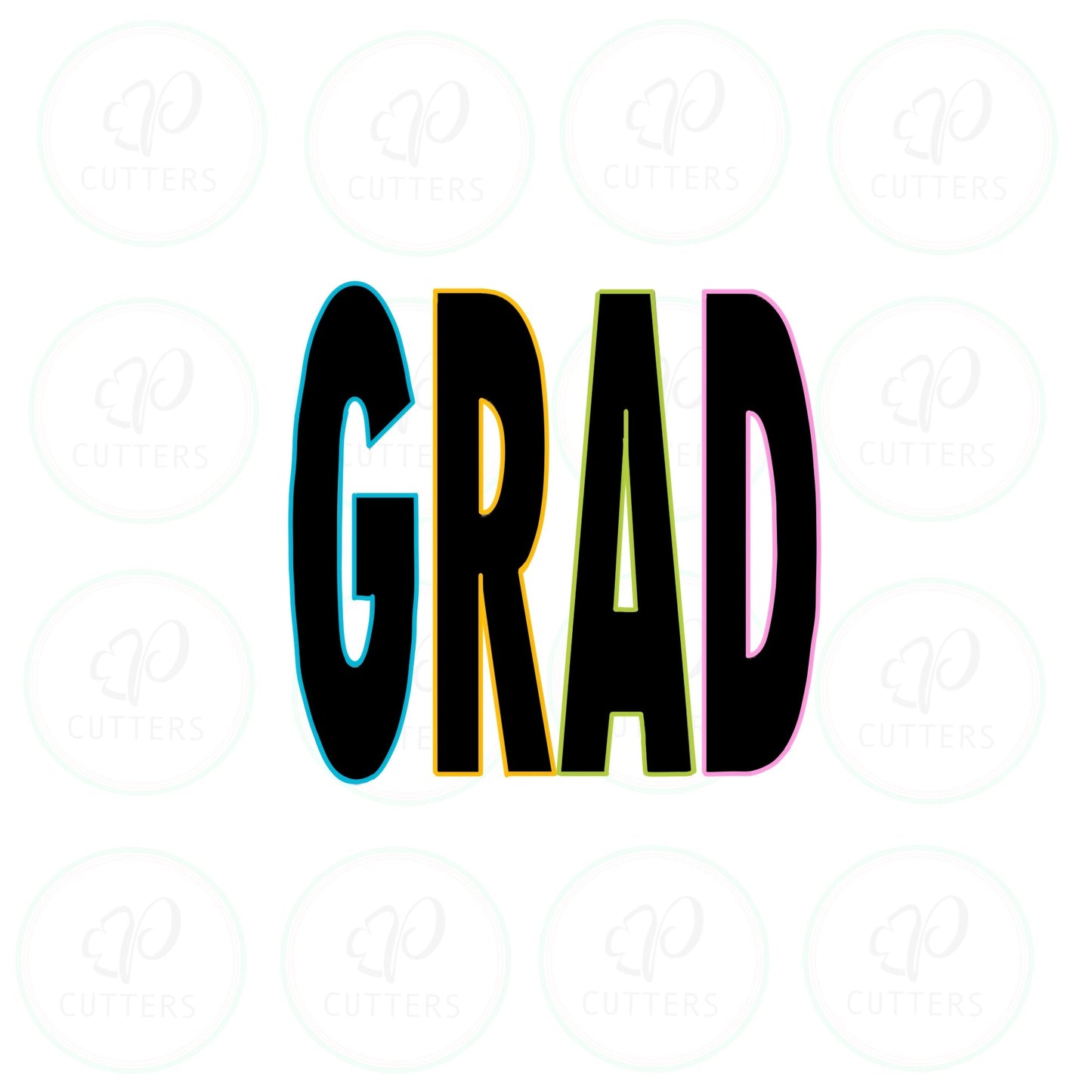 GRAD Plaque Cookie Cutter - Periwinkles Cutters