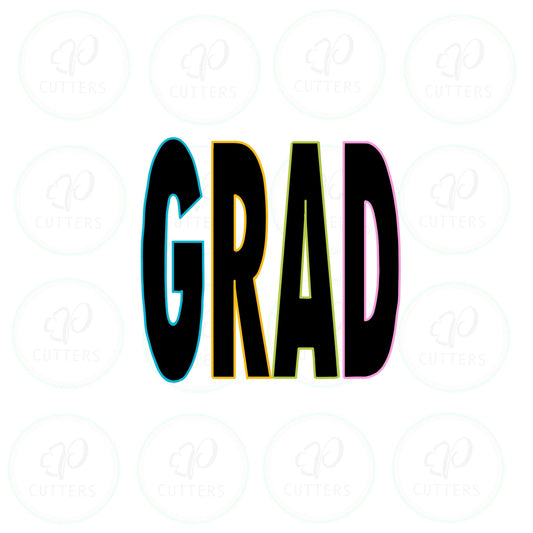 GRAD Plaque Cookie Cutter - Periwinkles Cutters