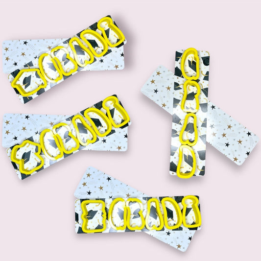 GRAD Tassel Retro Set of 5 Cookie Cutter - Periwinkles Cutters