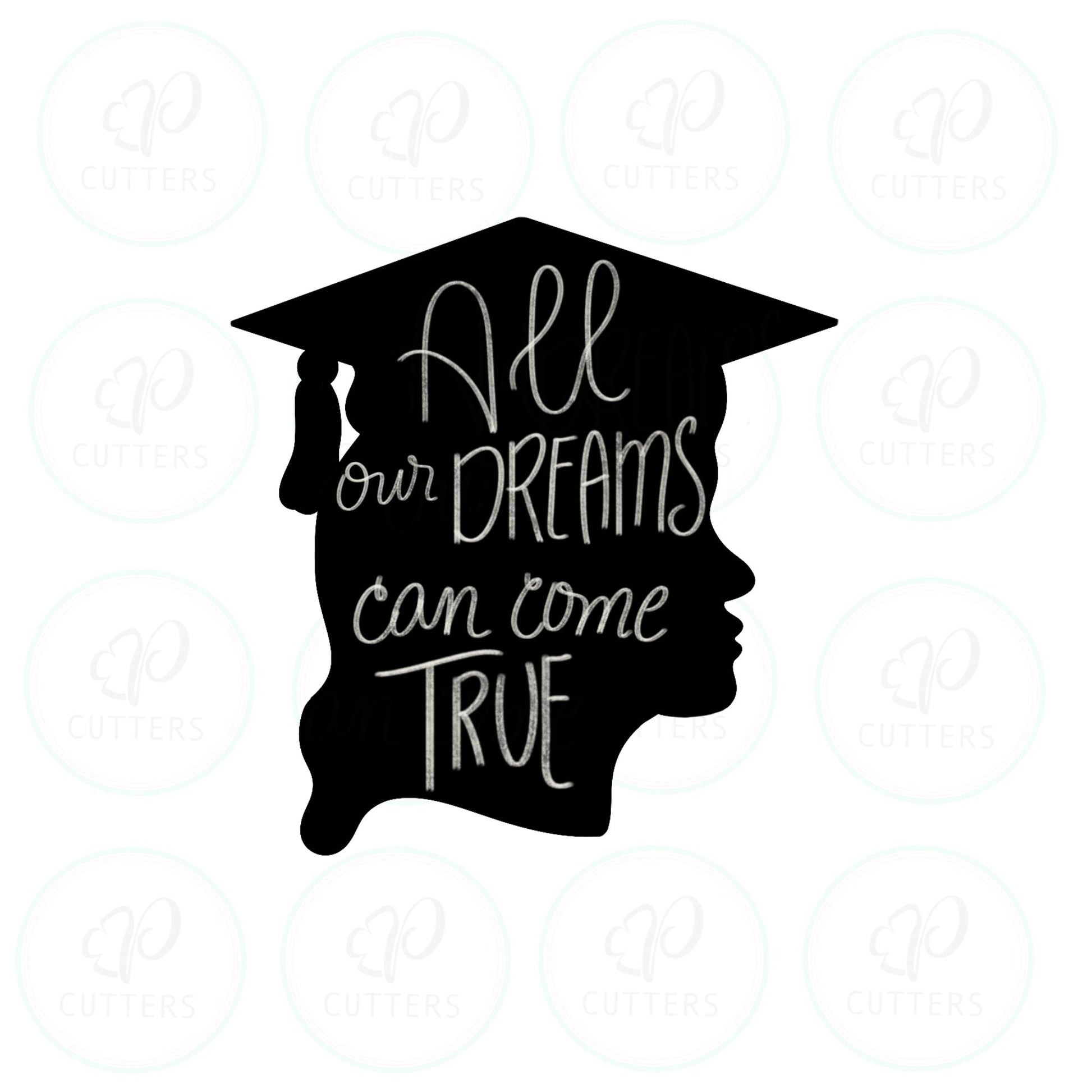 Graduate Silhouette Girl Cookie Cutter - Periwinkles Cutters