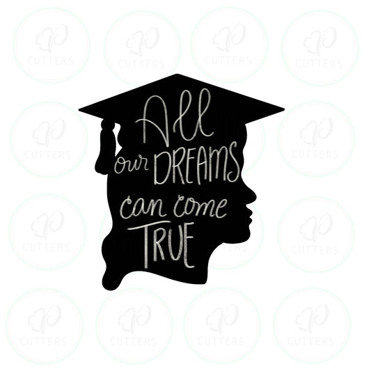 Graduate Silhouette Girl Cookie Cutter - Periwinkles Cutters