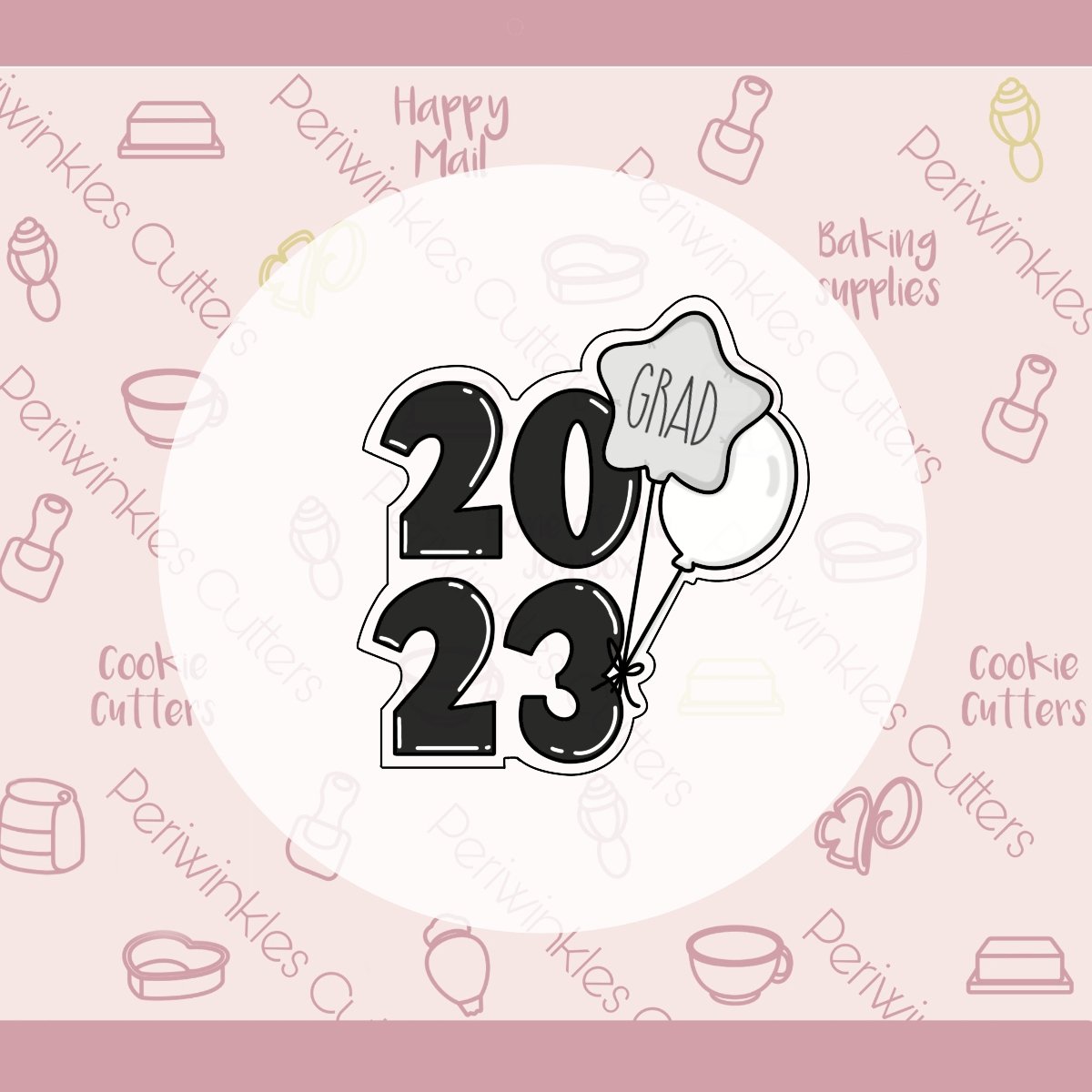 Graduation 2023 Greeting Card Cookie Cutters - Periwinkles Cutters