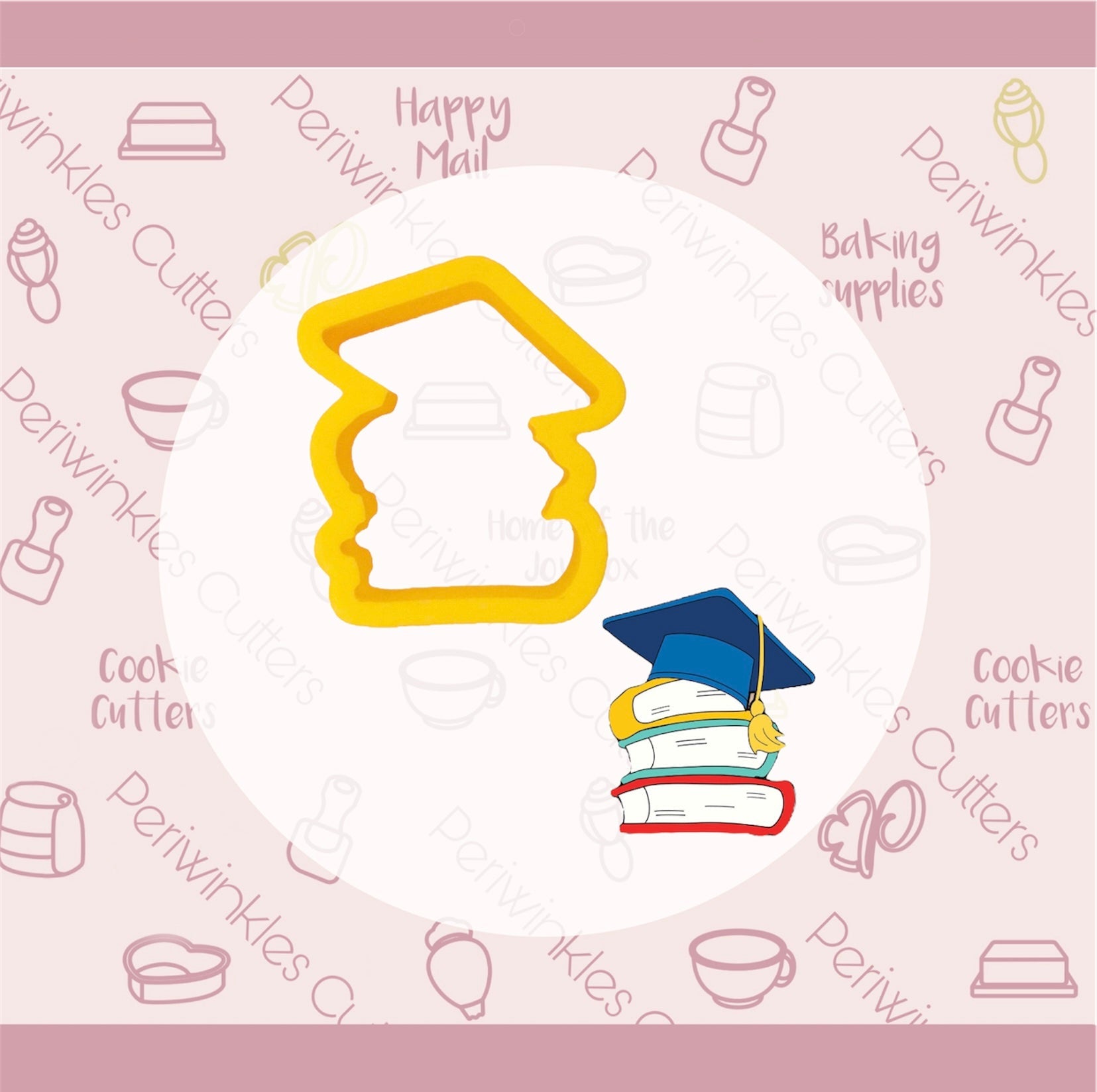 Graduation Books Cookie Cutter - Periwinkles Cutters