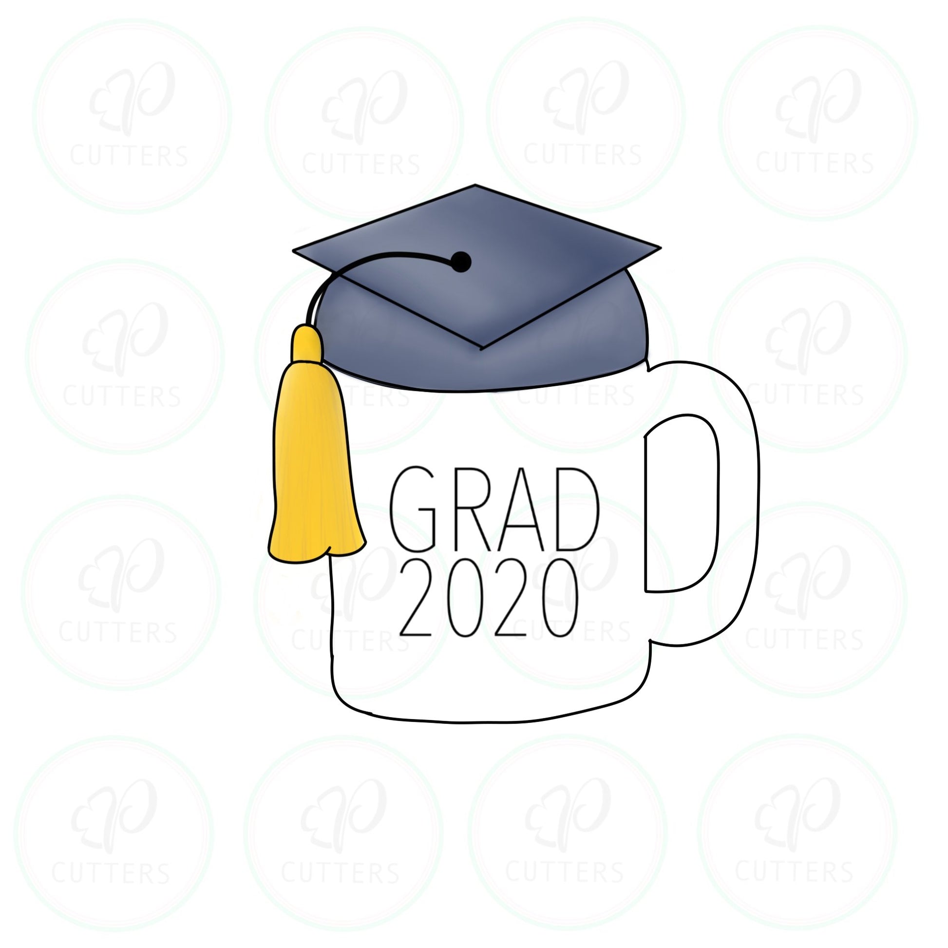 Graduation Mug Cookie Cutter - Periwinkles Cutters