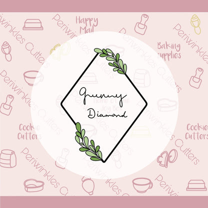 Greenery Diamond Cookie Cutter - Periwinkles Cutters