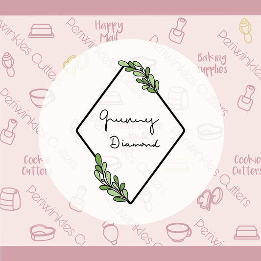 Greenery Diamond Cookie Cutter - Periwinkles Cutters