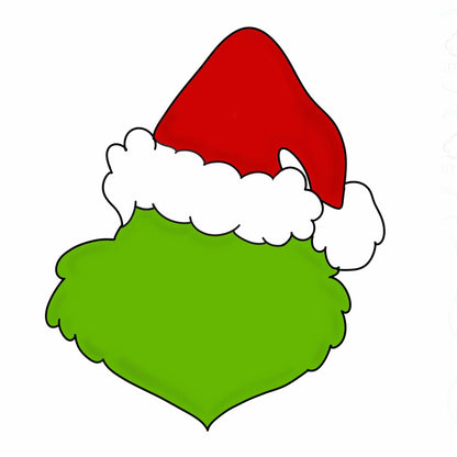 Grinchy Face Cookie Cutter - Periwinkles Cutters
