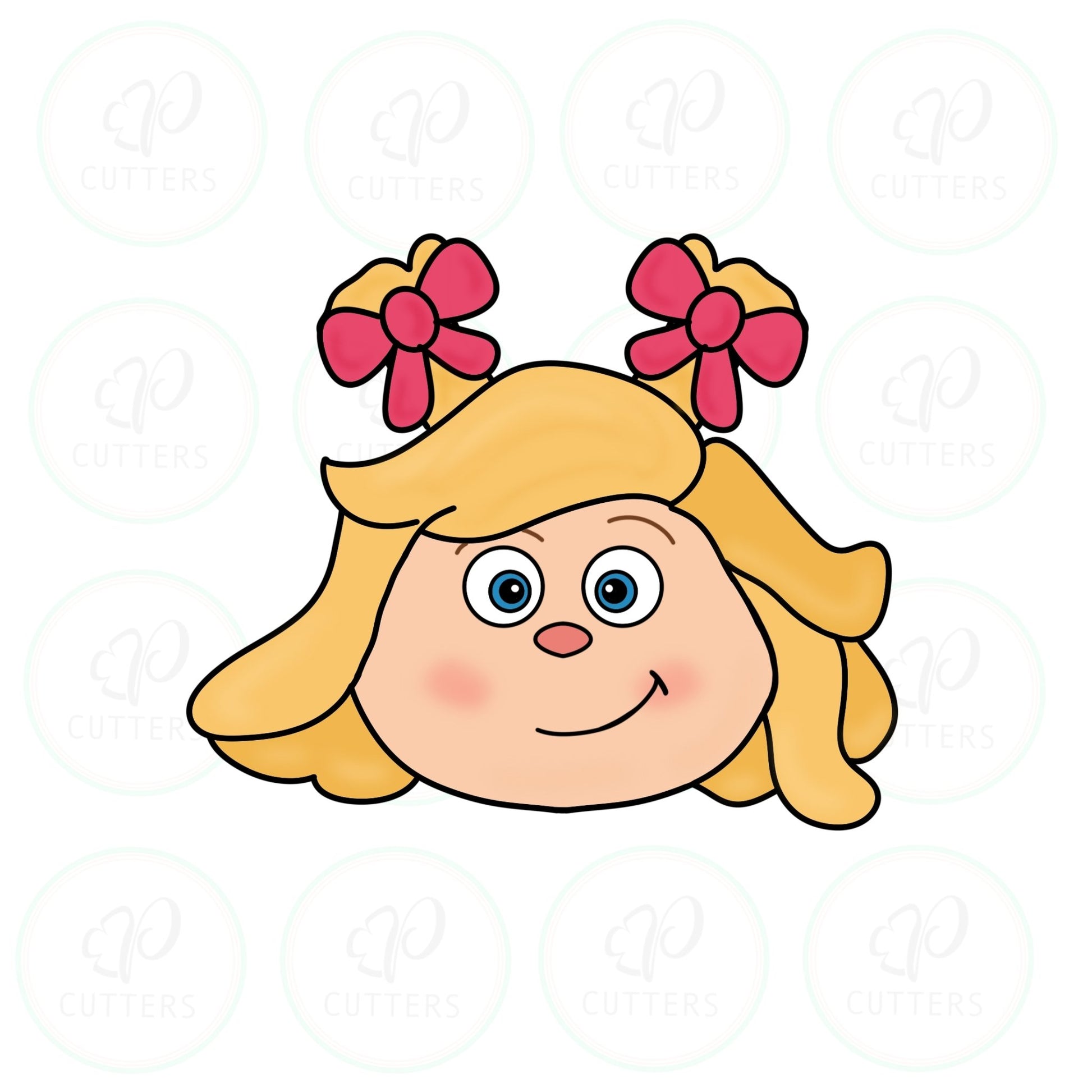 Grinchy Girl Cookie Cutter - Periwinkles Cutters