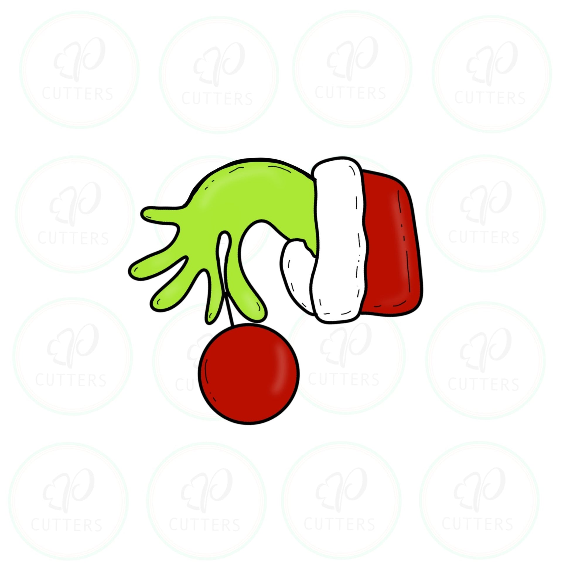 Grinchy Hand Cookie Cutter - Periwinkles Cutters