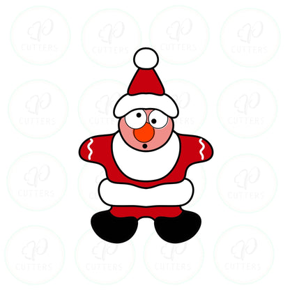 Grinchy Santa Cookie Cutter - Periwinkles Cutters