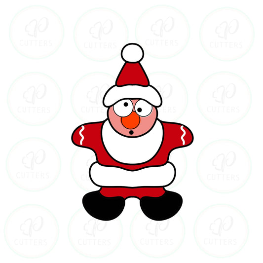Grinchy Santa Cookie Cutter - Periwinkles Cutters