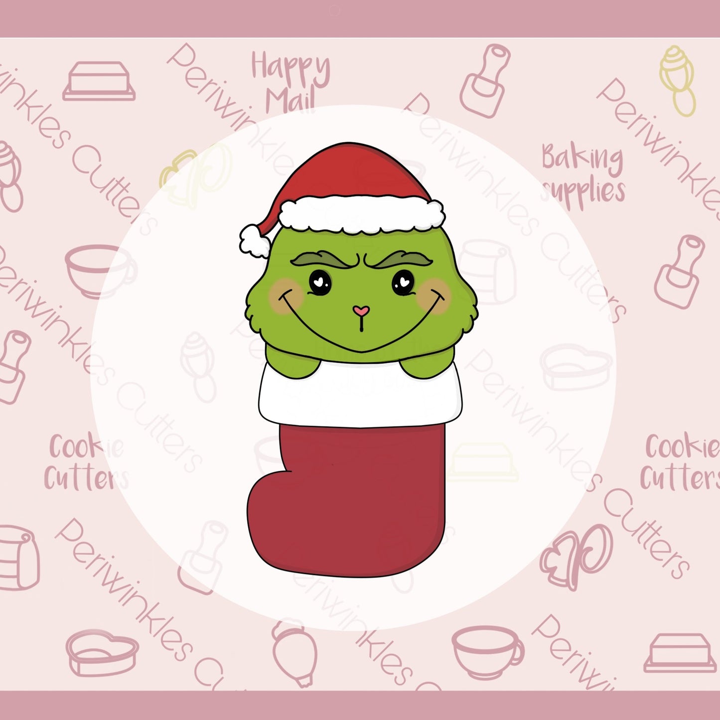 Grinchy Set of 2 Cookie Cutter - Periwinkles Cutters