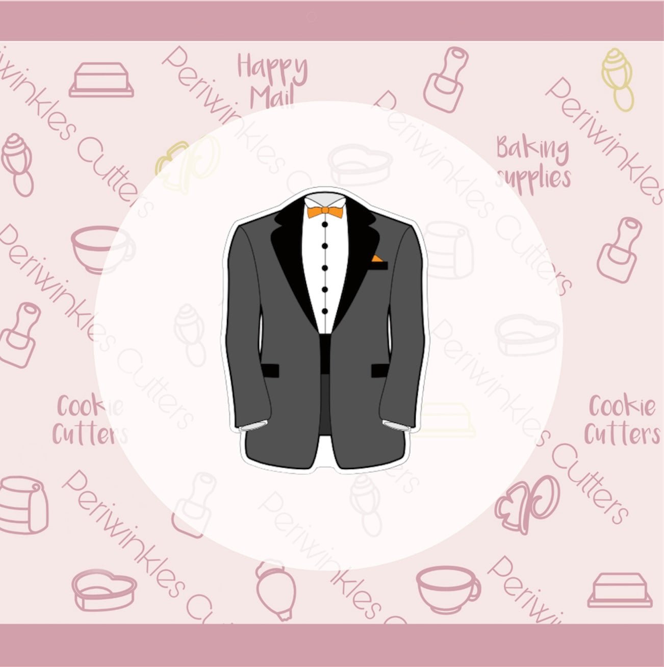 Groom Tuxedo Cookie Cutter - Periwinkles Cutters