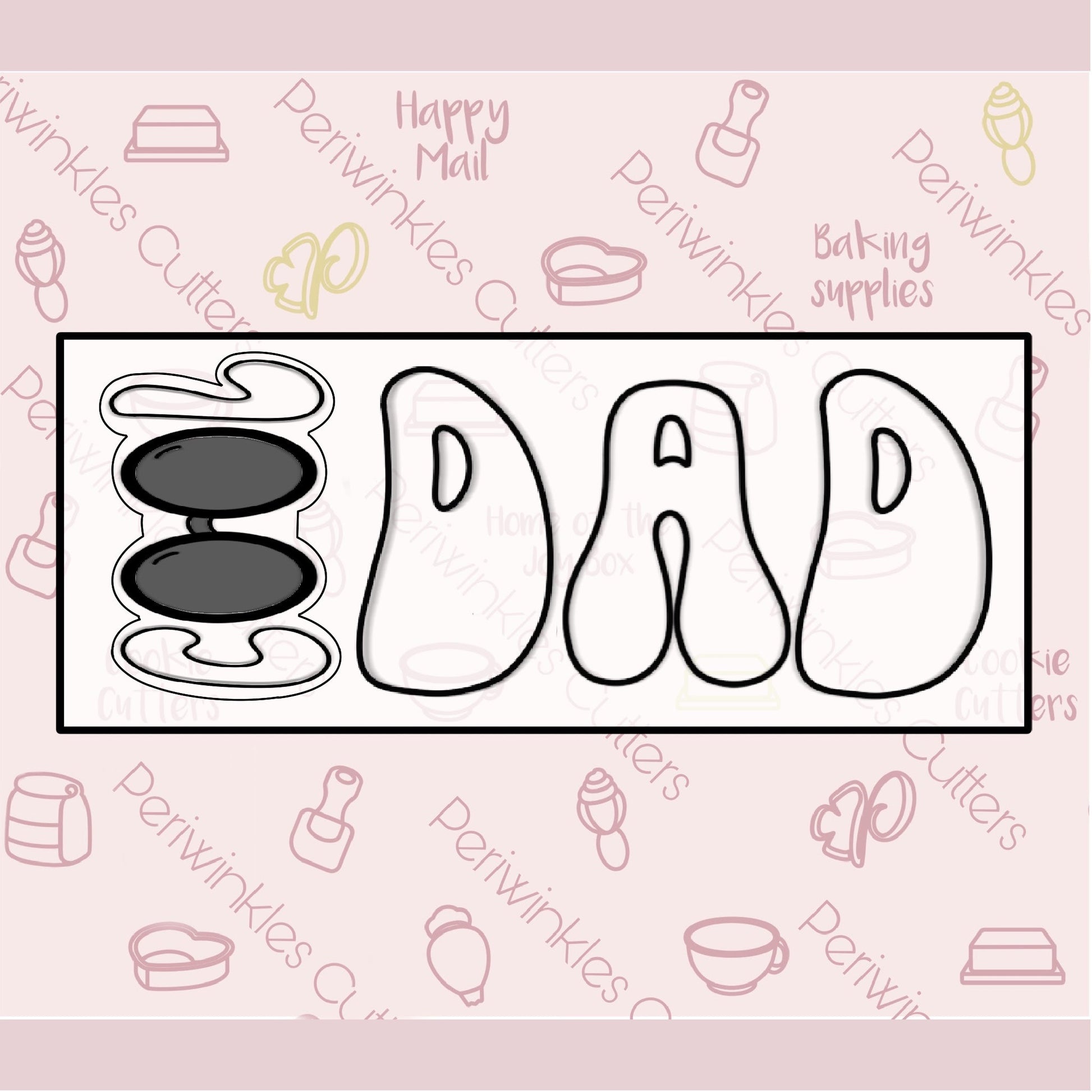 Groovy DAD Set of 3 Cookie Cutter - Periwinkles Cutters