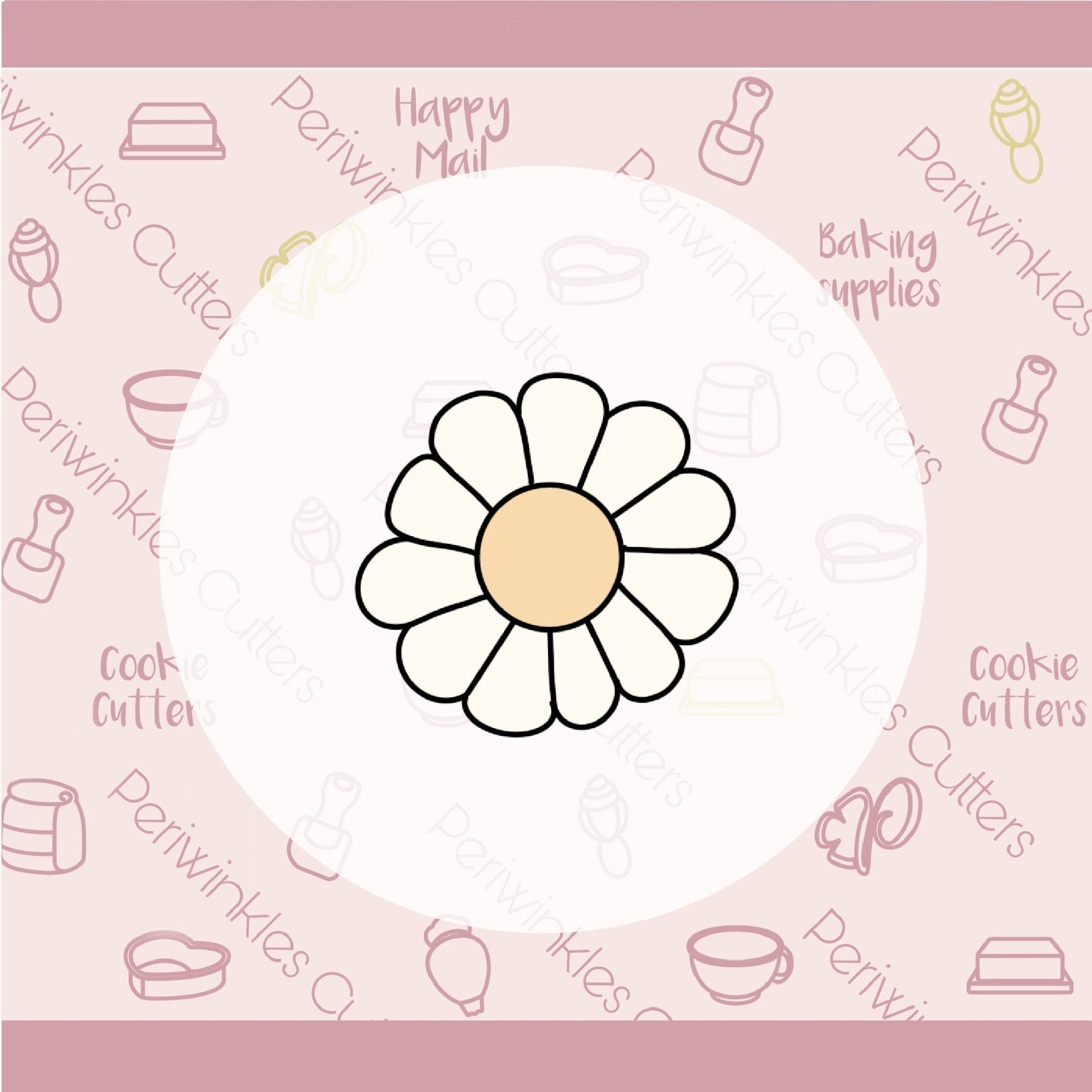 Groovy Daisy Cookie Cutter - Periwinkles Cutters