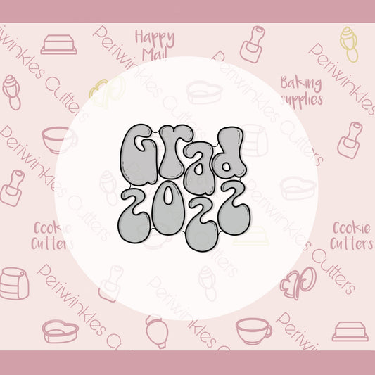 Groovy GRAD 2022 Cookie Cutter - Periwinkles Cutters