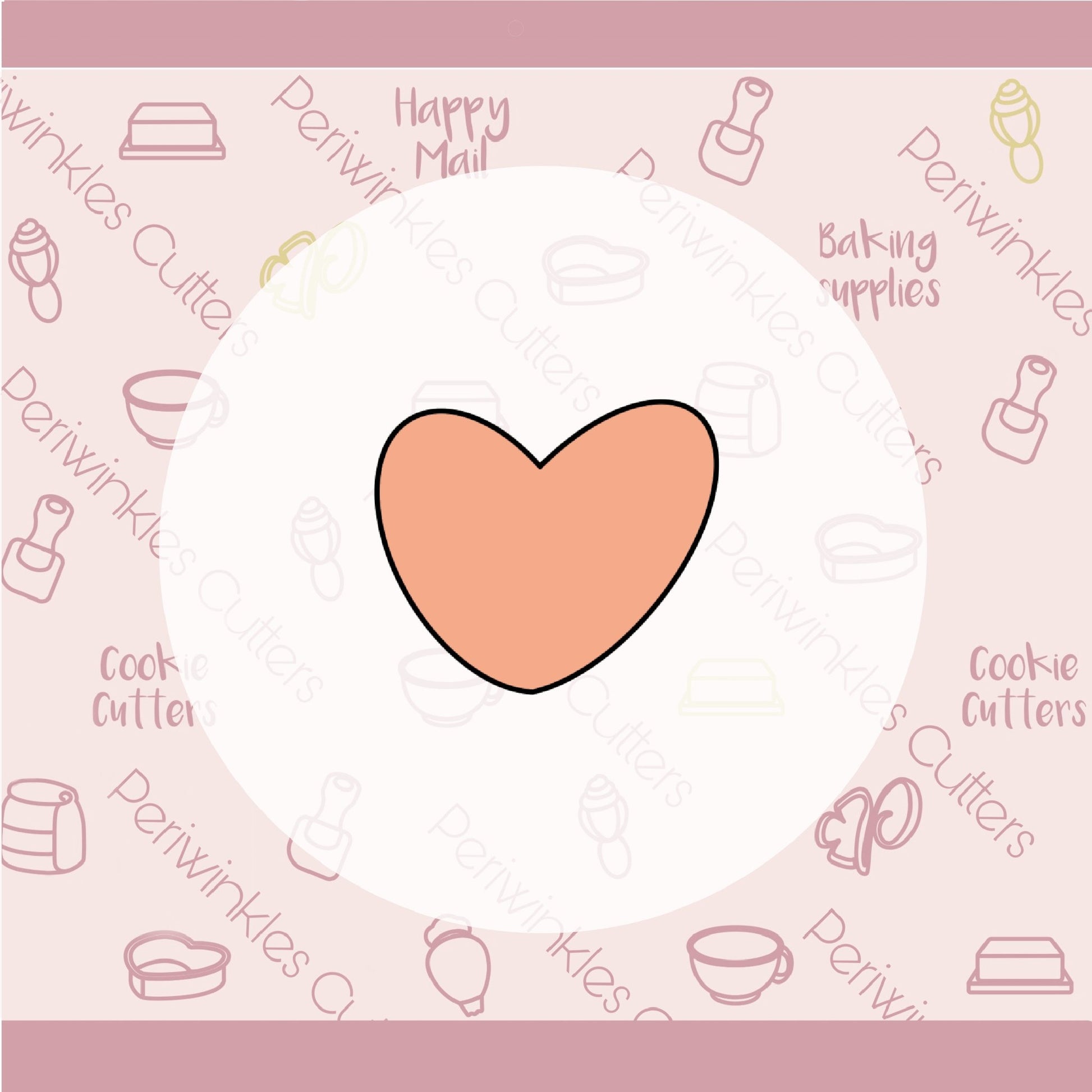 Groovy Heart Cookie Cutter - Periwinkles Cutters