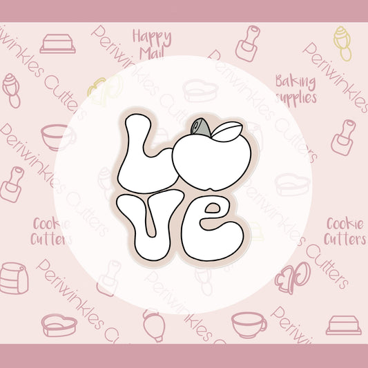 Groovy Love Plaque Cookie Cutter - Periwinkles Cutters