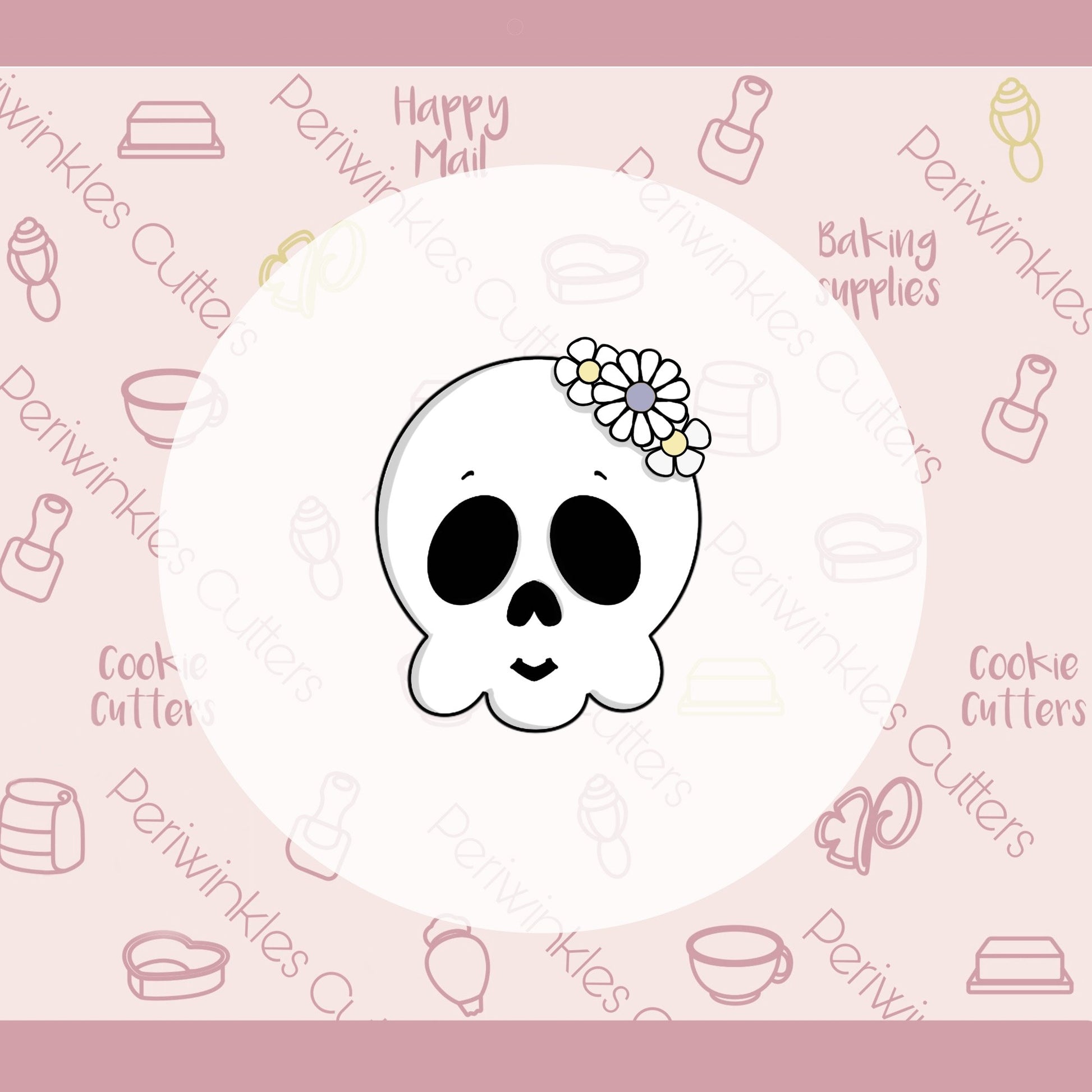 Groovy Skull Cookie Cutter - Periwinkles Cutters