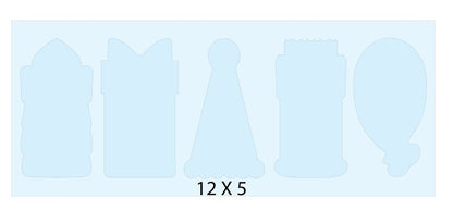 Happy Birthday Tall Set of 5 Cookie Cutter - Periwinkles Cutters
