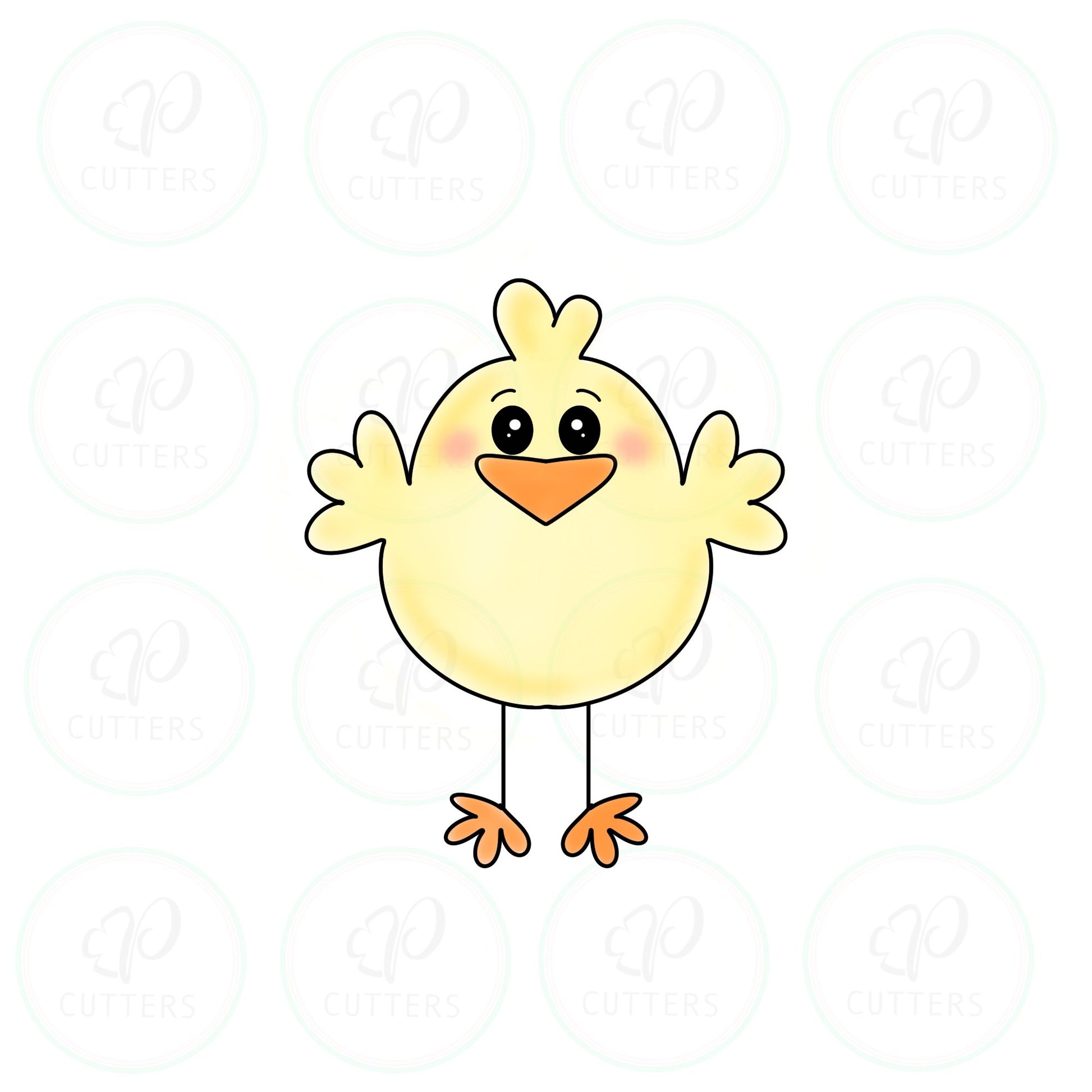 Happy Chick Cookie Cutter - Easter Joy Box 2020 - Periwinkles Cutters