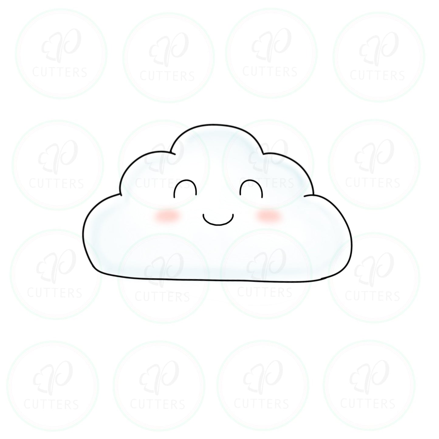 Happy Cloud Cookie Cutter - Periwinkles Cutters