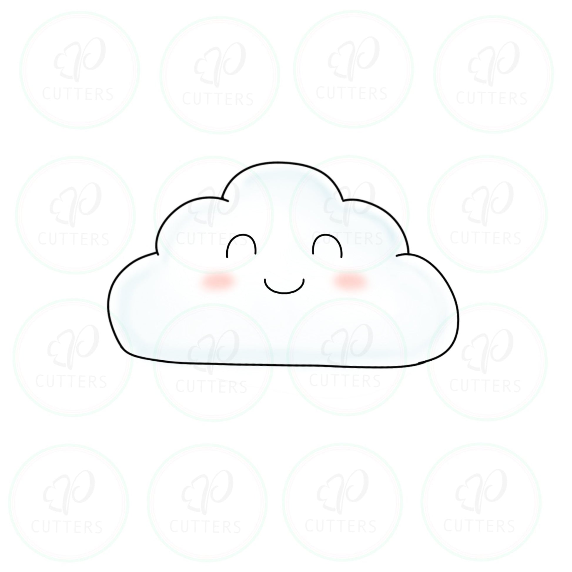 Happy Cloud Cookie Cutter - Periwinkles Cutters