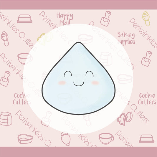 Happy Drop Cookie Cutter - Water Cookie Cutter - Periwinkles Cutters
