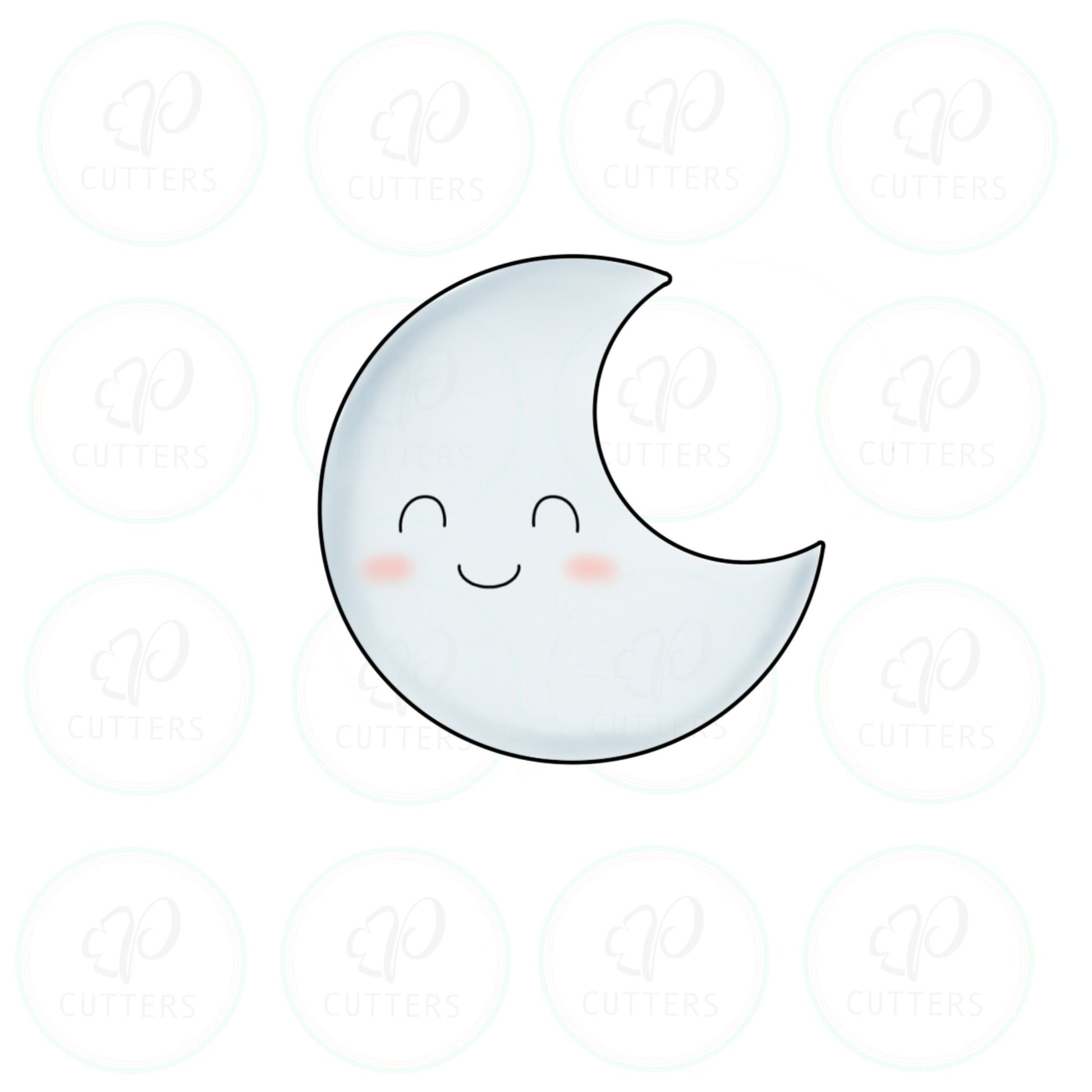 Happy Moon Cookie Cutter - Periwinkles Cutters