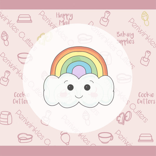 Happy Rainbow Cookie Cutter - Periwinkles Cutters