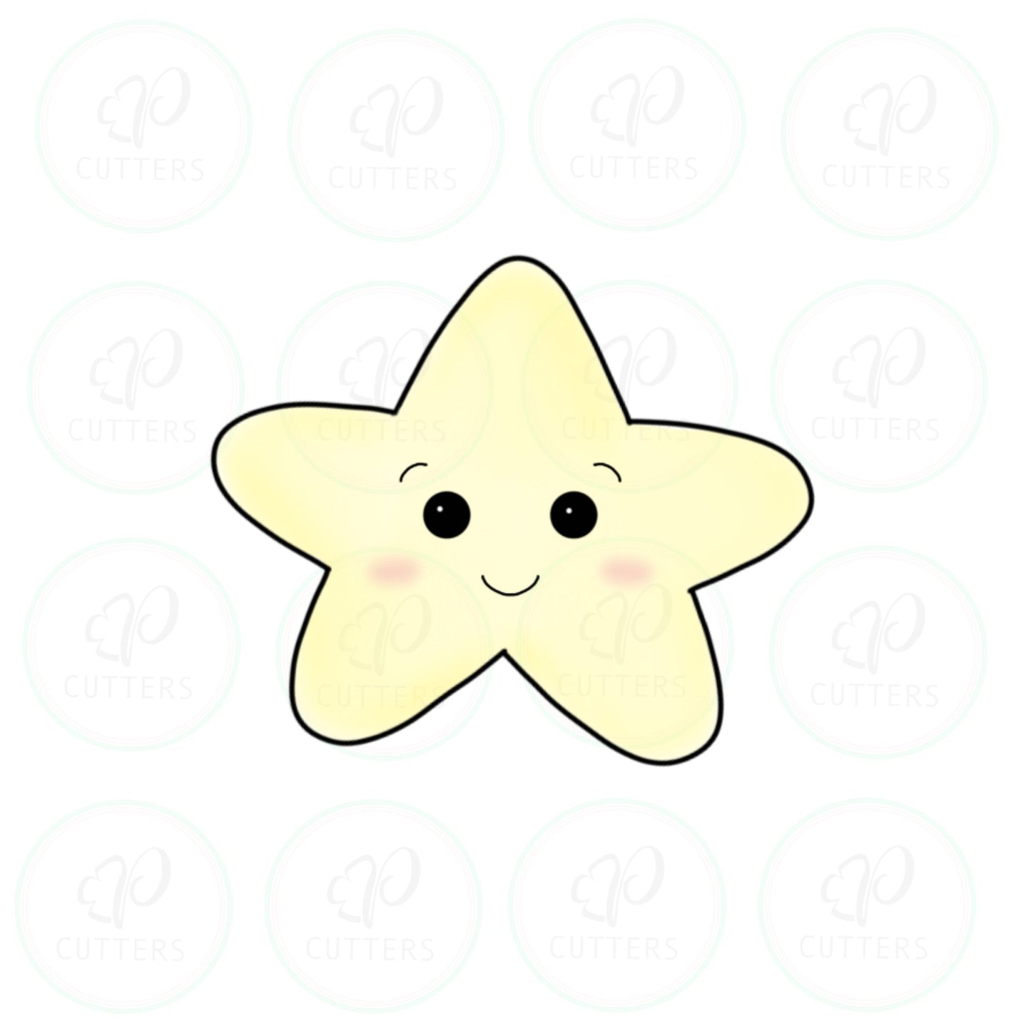 Happy Star Cookie Cutter - Periwinkles Cutters