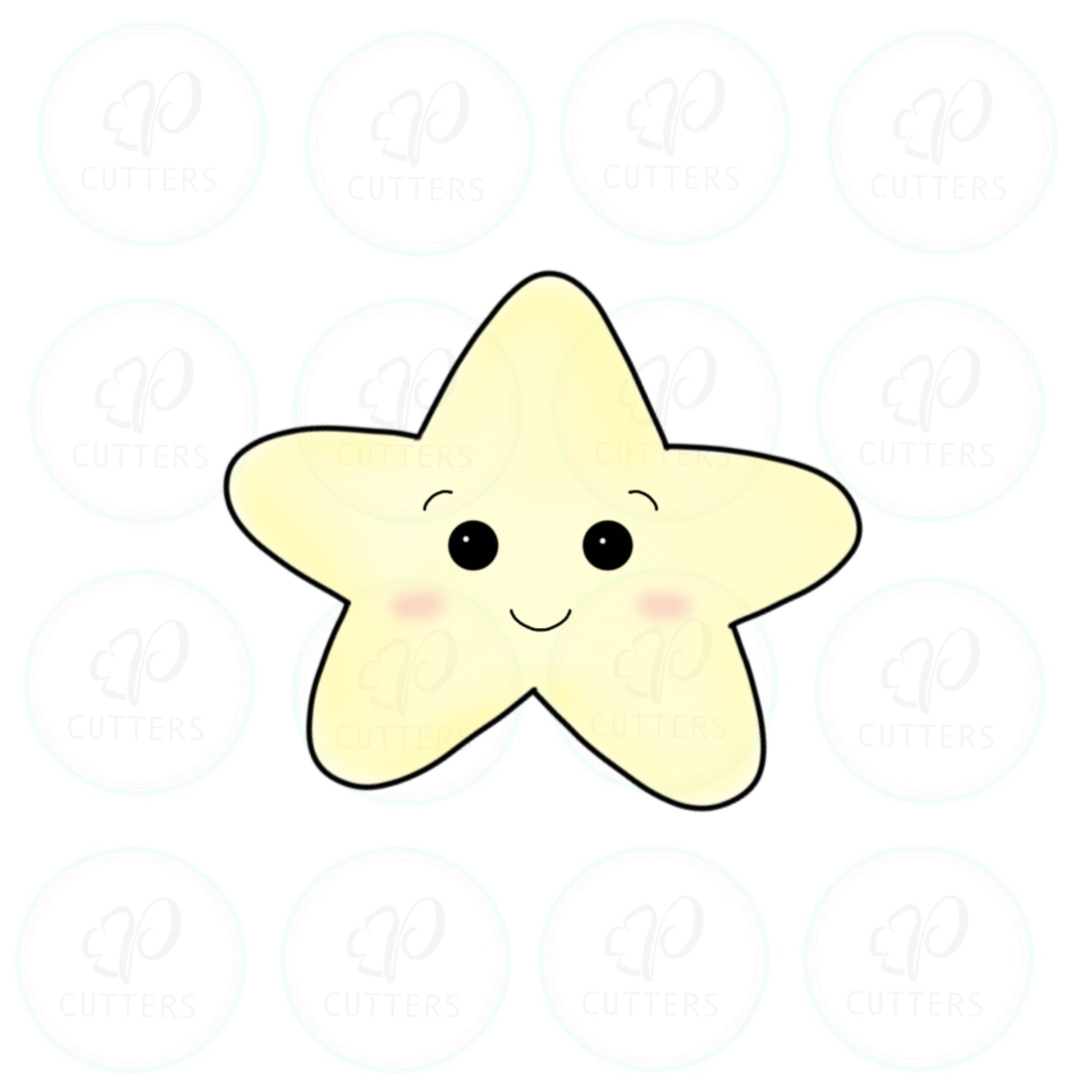 Happy Star Cookie Cutter - Periwinkles Cutters