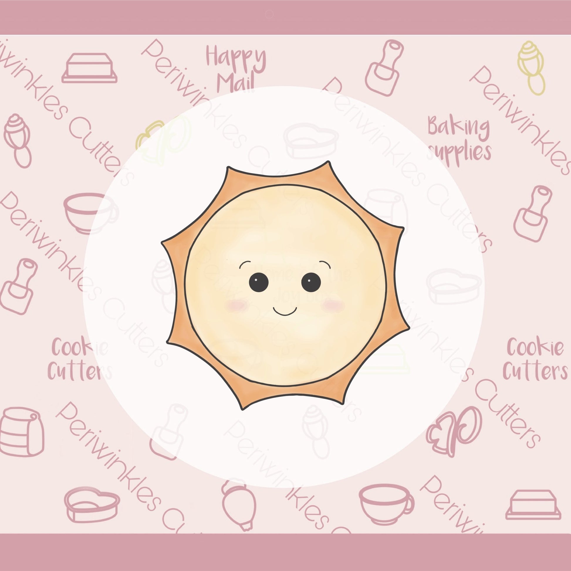 Happy Sunny Cookie Cutter - Periwinkles Cutters