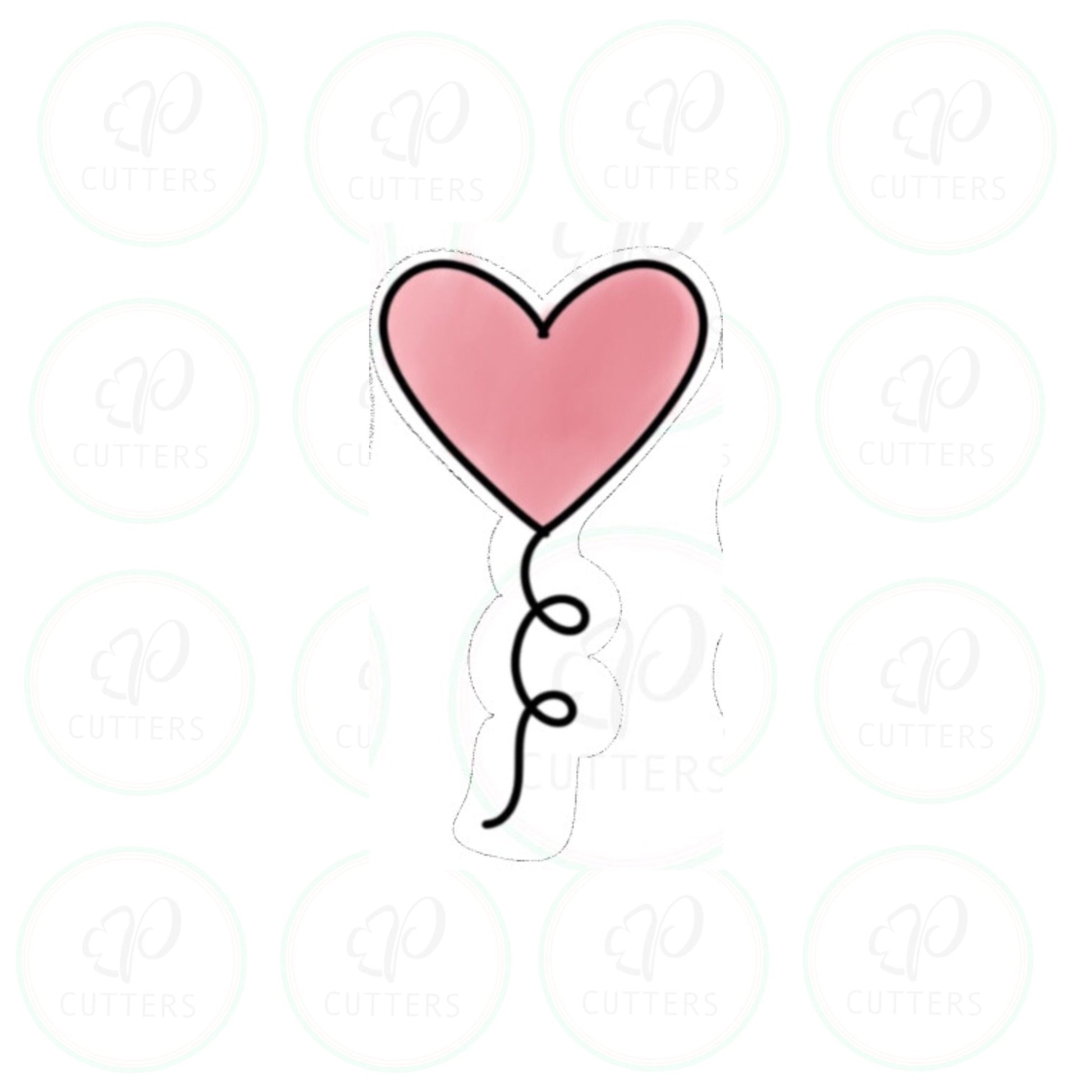 Heart Balloon - Tall Cookie Cutter - Periwinkles Cutters