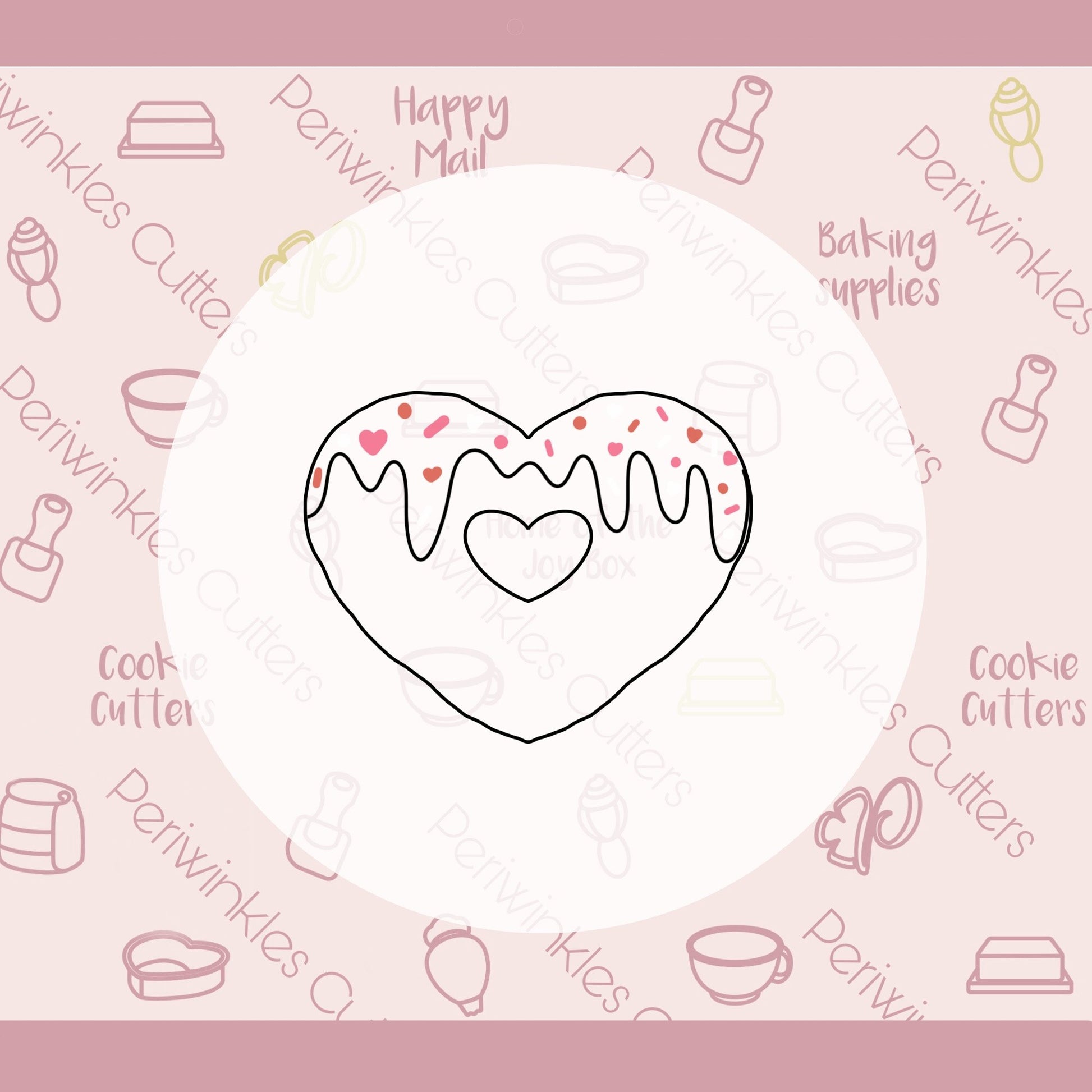 Heart Donut with cut out Cake Cookie Cutter - Periwinkles Cutters