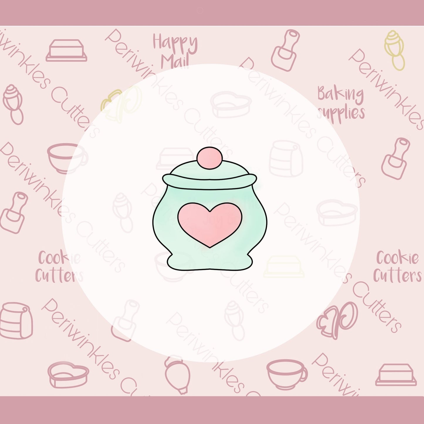 Heart Jar Cookie Cutter - Periwinkles Cutters